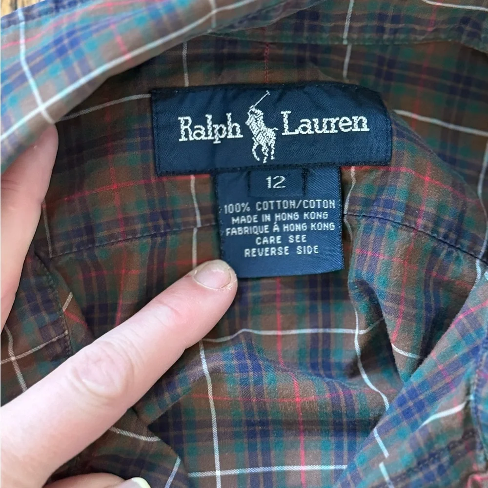 Ralph Lauren Plaid Button Down - Size 12